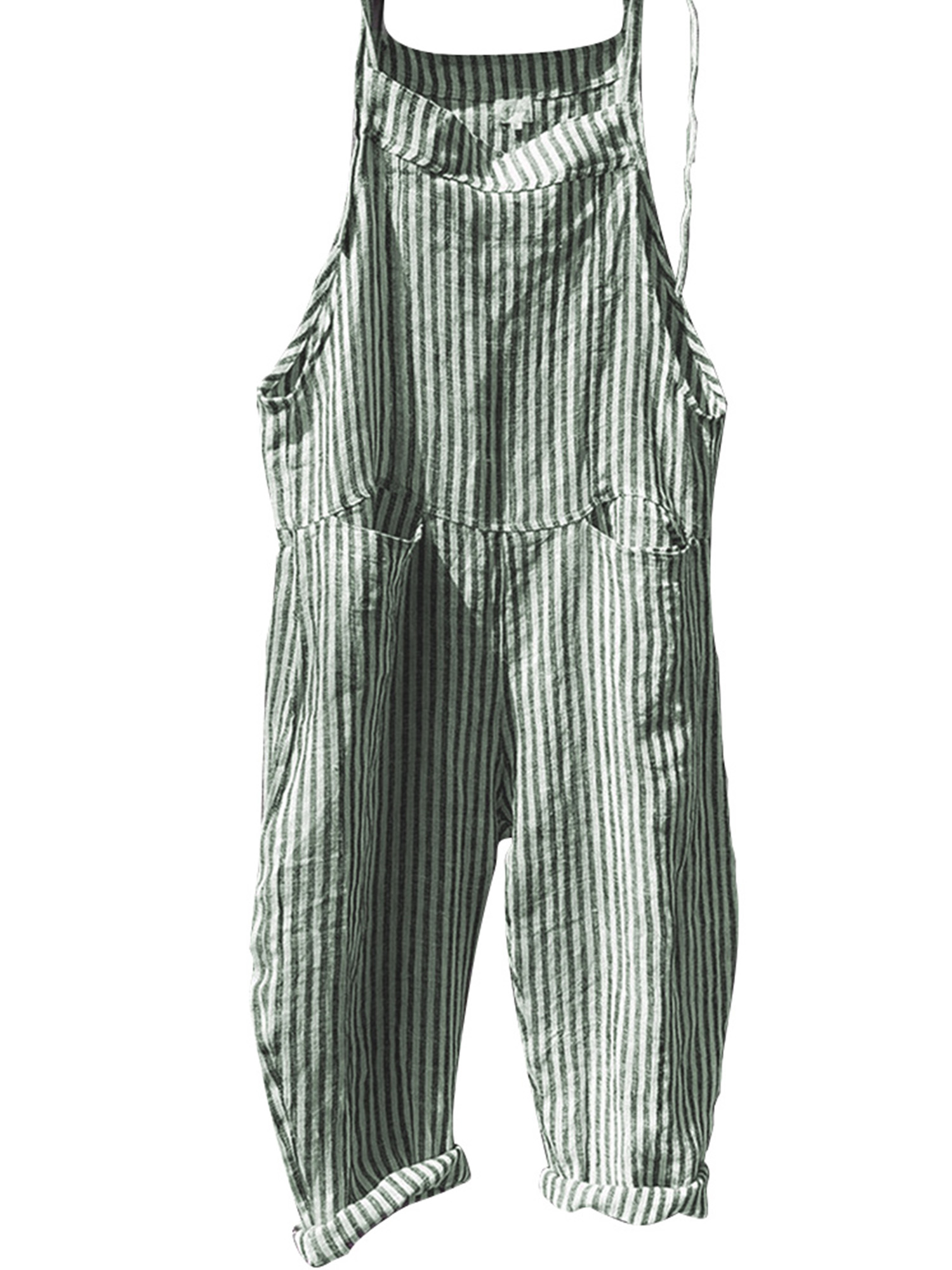 LilyLLL Womens Casual Loose Pants Cotton Linen Jumpsuit Strappy Overalls Bib